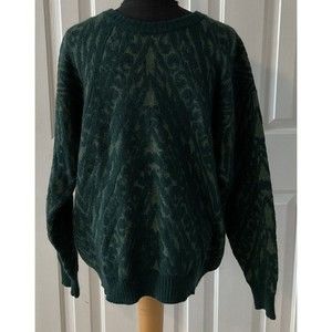 Regatta Mens Wool Sweater Green Made In Italy See Measurements For Sizing.